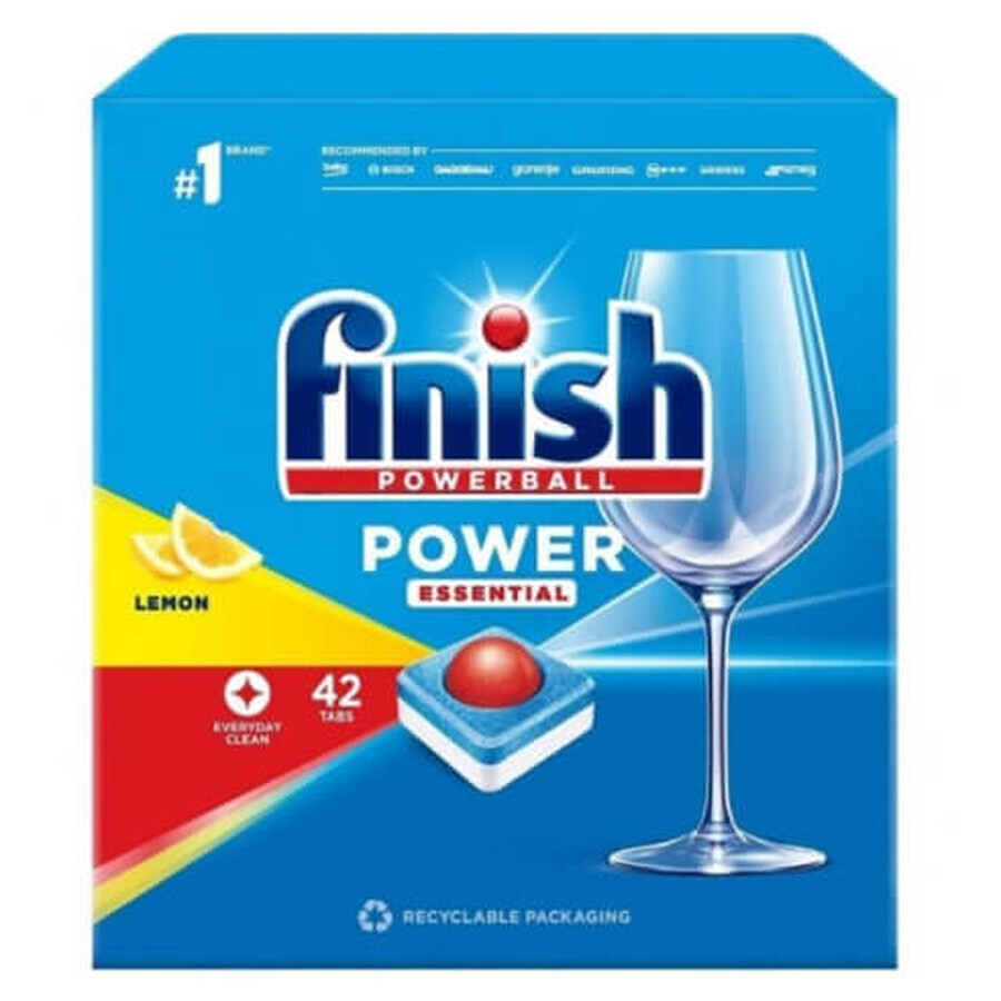 Buy Finish Power Essential dishwasher tablets Finish Power Essential 42 pcs lemon cubes Finish Power Essential dishwasher tablets Finish Power Essential 42 pcs lemon cubes