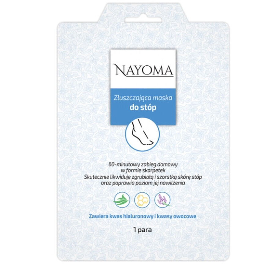 Nayoma, Mascarilla exfoliante para pies, calcetín, 1 par