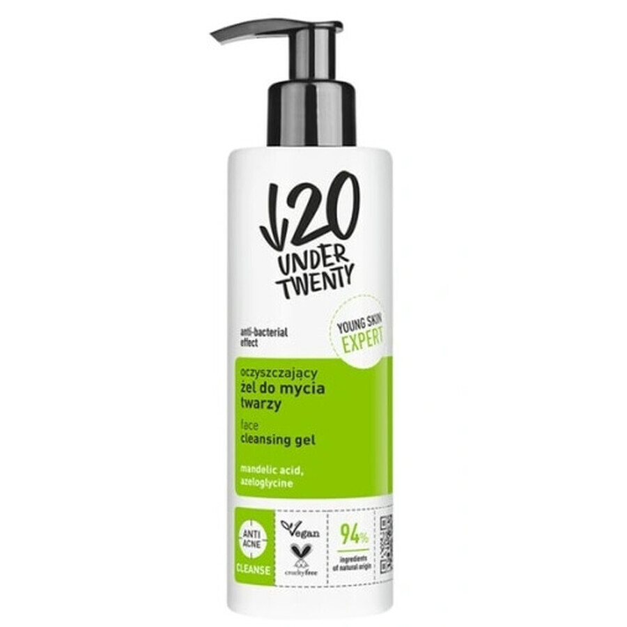 Buy Under Twenty Cleansing Cleanser for challenged, sensitive, oily, combination skin 190 ml Under Twenty Cleansing Cleanser for challenged, sensitive, oily, combination skin 190 ml