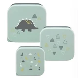 Babylove, Snack Puddle, Dino, blue, set of 3 pieces