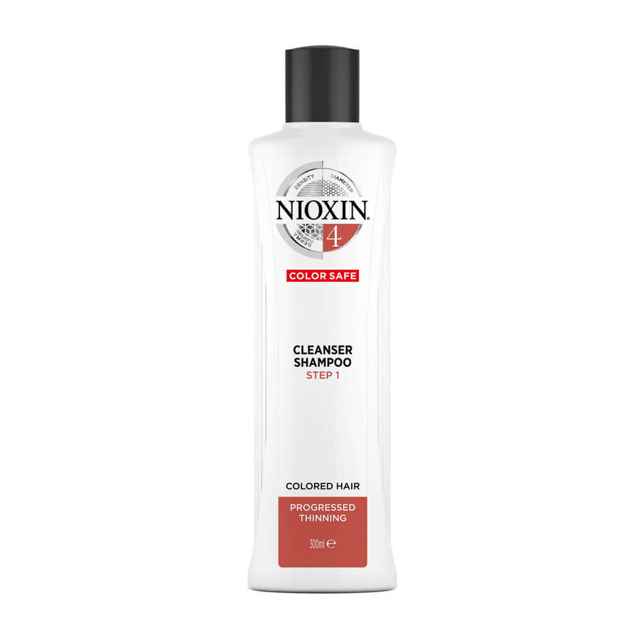 Boutique Nioxin System 4 shampooing nettoyant pour cheveux colorés très clairsemés, 300ml Nioxin System 4 shampooing nettoyant pour cheveux colorés très clairsemés, 300ml