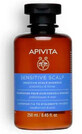 Apivita Sensitive, shampoo detergente delicato per capelli con cuoio capelluto sensibile, 250 ml