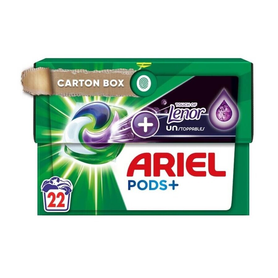 Ariel All in 1 Caps, Touch of Lenor Unstoppable Washing Capsules, 22 pieces