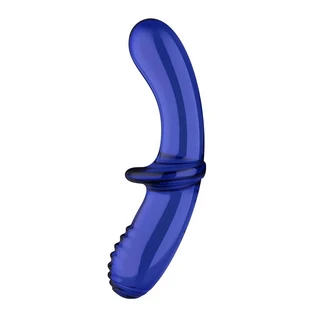 Satisfyer Dubbele dildo in lichtblauw kristalglas, 1 stuk