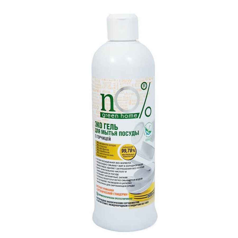 nO% Green Home dishwashing liquid with mustard, 200ml
