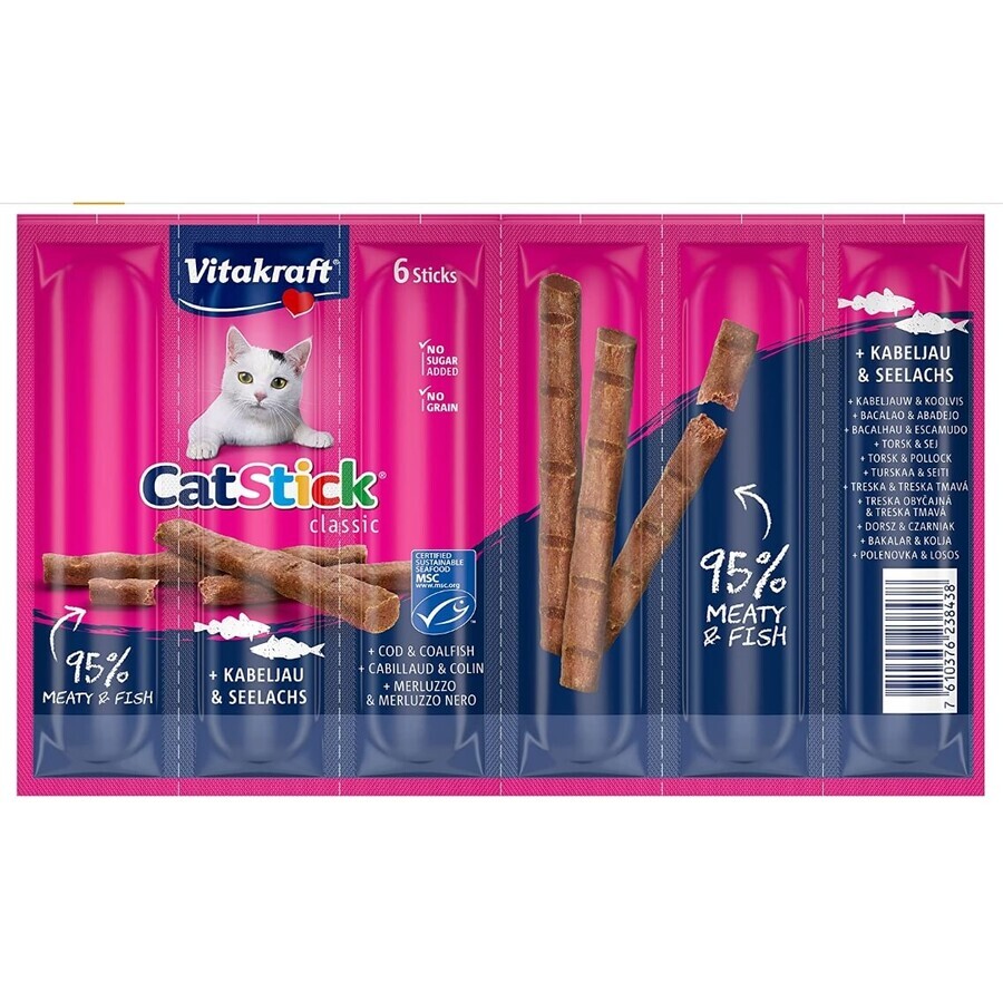 Acquista Vitakraft, Snack per gatti, croccantini per gatti, merluzzo, 15g Vitakraft, Snack per gatti, croccantini per gatti, merluzzo, 15g