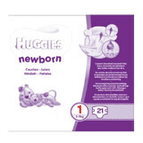 Huggies, pasgeboren, maat 1, 2-5 kg, luiers, 21 stuks