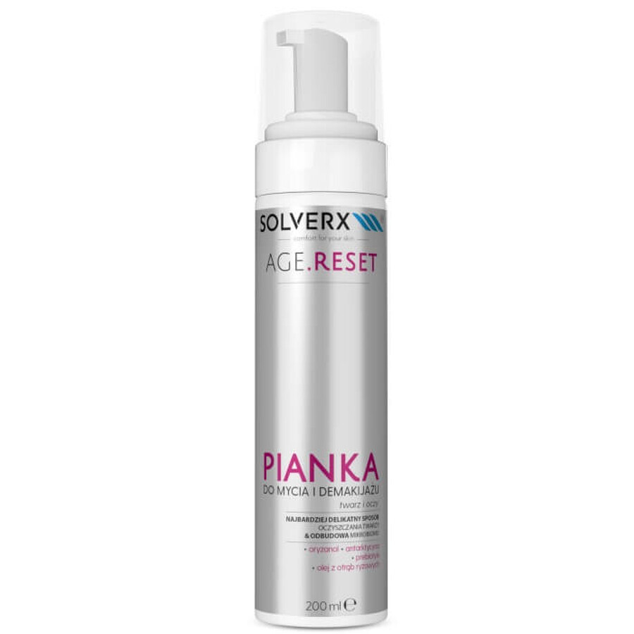 Solverx Age Reset Foaming Facial Cleanser and Demakijau, 200ml