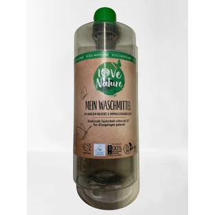Ich liebe die Natur, leere farbige Flasche