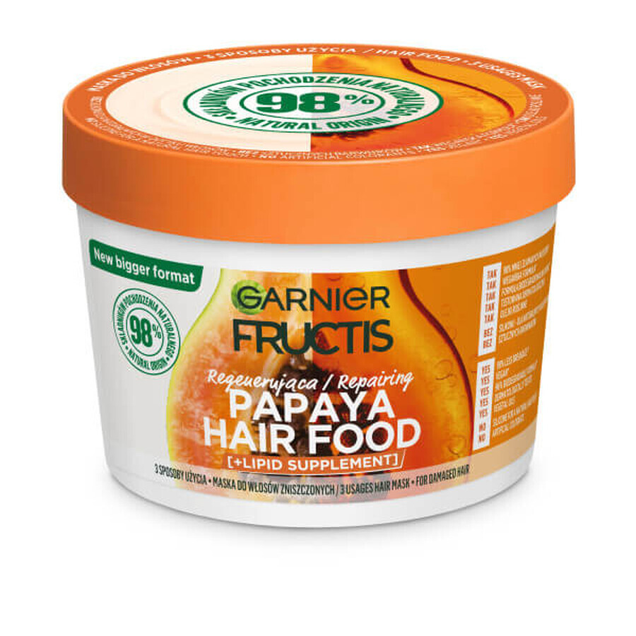 Garnier Fructis Papaja Haarvoeding Regenererend Masker, 400ml