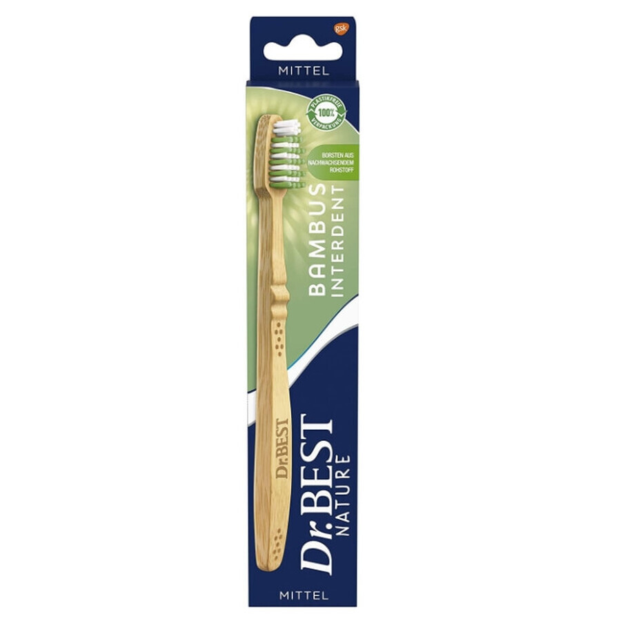 Dr Best, Cepillo de dientes de bambú, mediano, 1 ud.