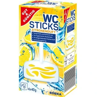 Gut amp; Gunstig, WC suspension, lemon, 4 pieces