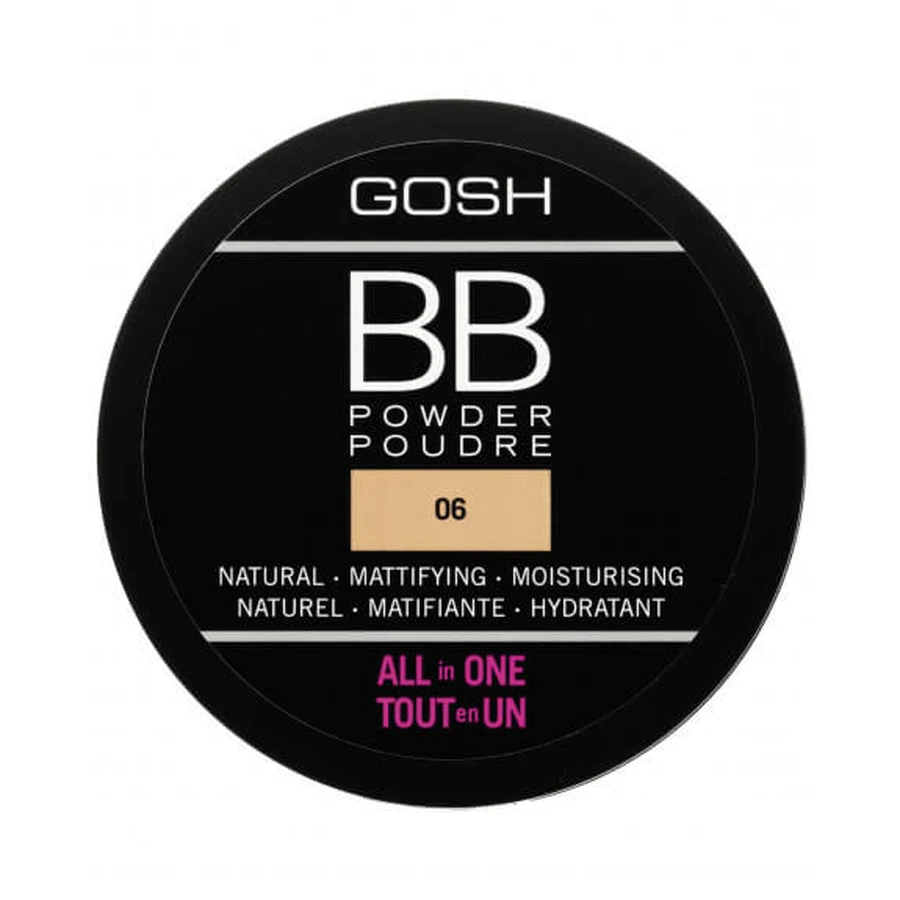 Polvos compactos Gosh BB Powder All in One 06 Beige cálido, 6,5 g