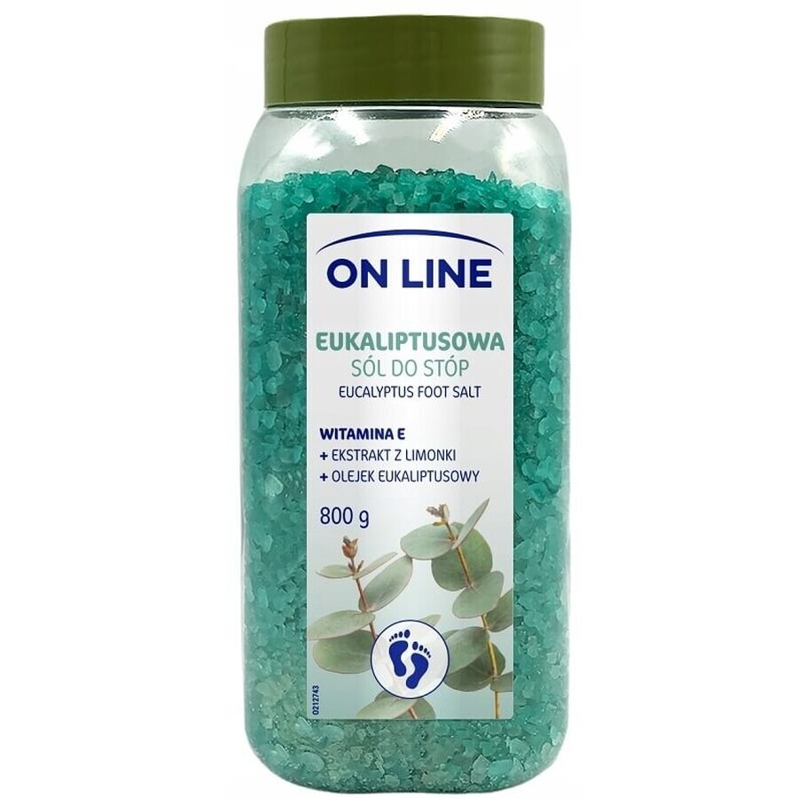 Cumpără On Line Sare pentru picioare cu eucalipt, 800 g On Line Sare pentru picioare cu eucalipt, 800 g