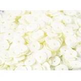 Lentejuelas decorativas de 6 mm, crema pastel
