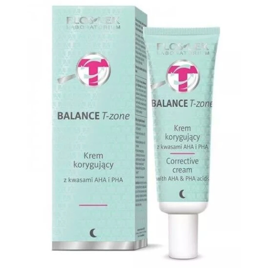 Flos-Lek Balance t-zone Crema correctora con ácidos AHA y PHA 50 ml