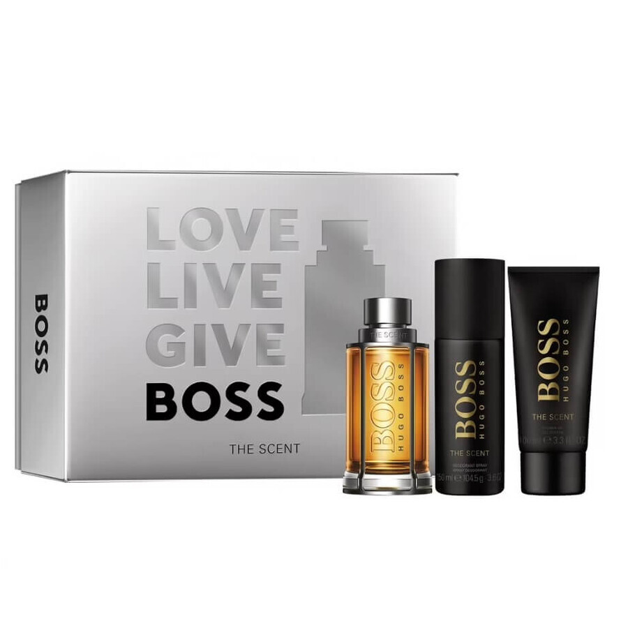 Acquista Hugo Boss The Scent For Man set eau de toilette 100ml + deodorante spray 150ml + gel doccia 100ml Hugo Boss The Scent For Man set eau de toilette 100ml + deodorante spray 150ml + gel doccia 100ml