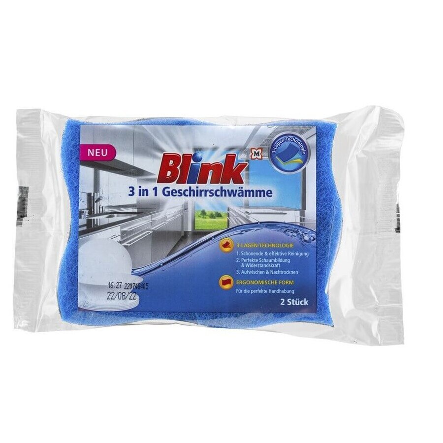 Blink, 3in1, Șervețele de vase, 2 bucăți