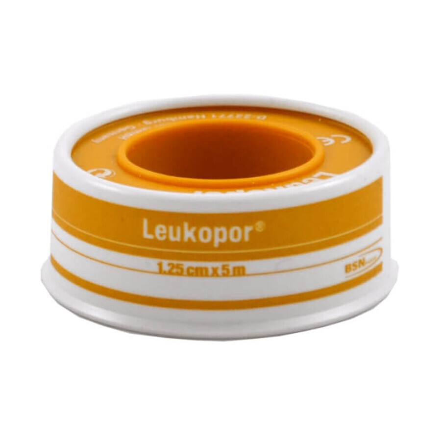Leukopor, Plâtre 1.25cm x 5m, 1 pc - Long délai de livraison !