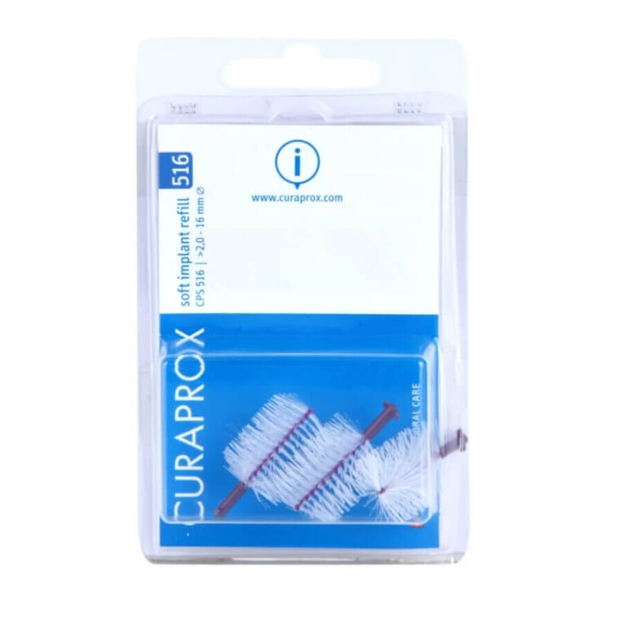 Curaprox CPS 516 Spazzolini morbidi per impianti 3 pz.