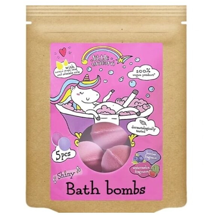 Pequeñas bolas de baño Unicornio, 5 x 50g