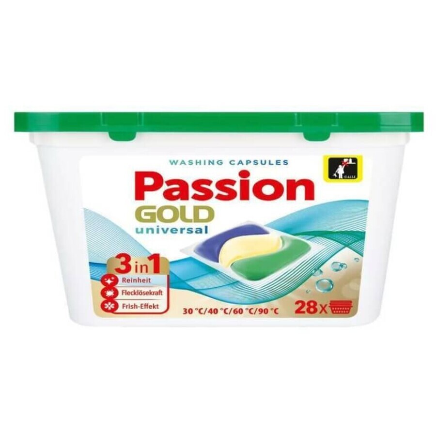 Cápsulas de lavado multifunción Passion Gold, 28 unidades