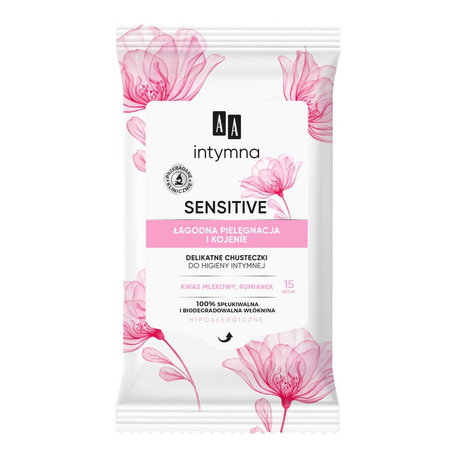 Buy AA Sensitive Intimate Hygienic Wipes, 15 pcs AA Sensitive Intimate Hygienic Wipes, 15 pcs