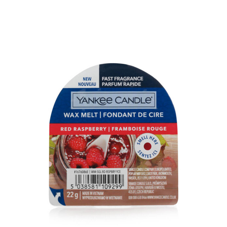 Yankee Candle Wax Wax Melt Cera con sabor a frambuesa roja, 22g