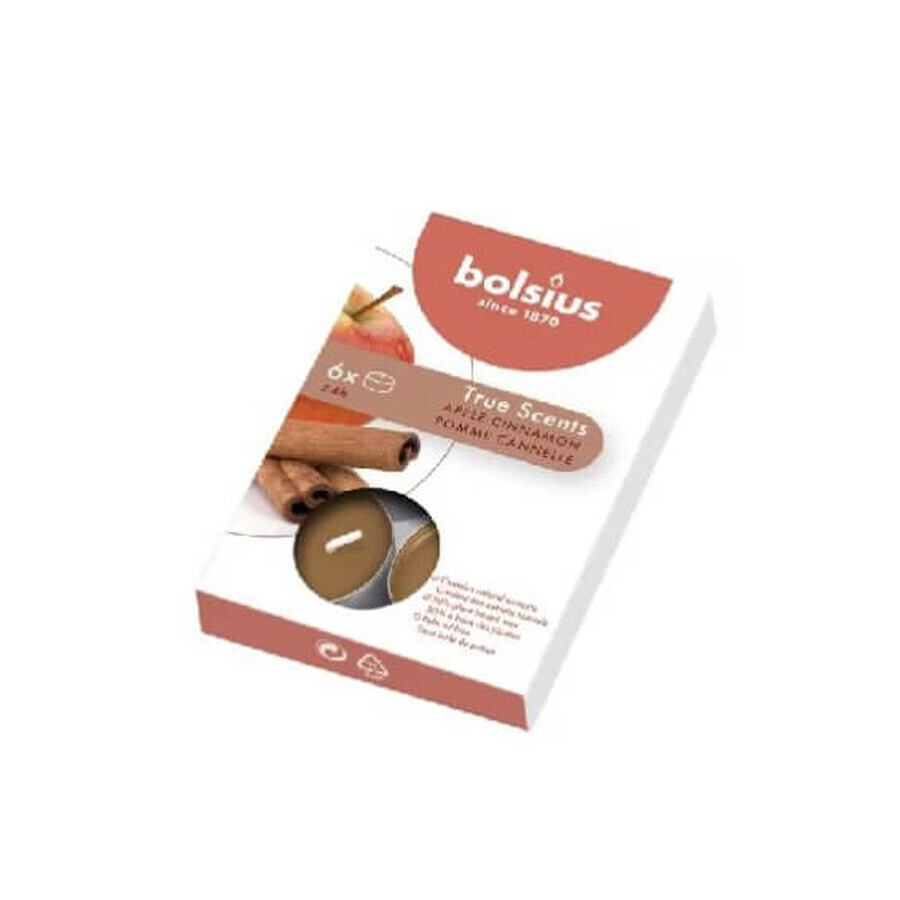 Bolsius apple and cinnamon warmers, 6 pieces