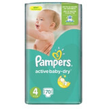 Pampers Active Baby Dry diapers 4, 9-14kg, 70 pcs