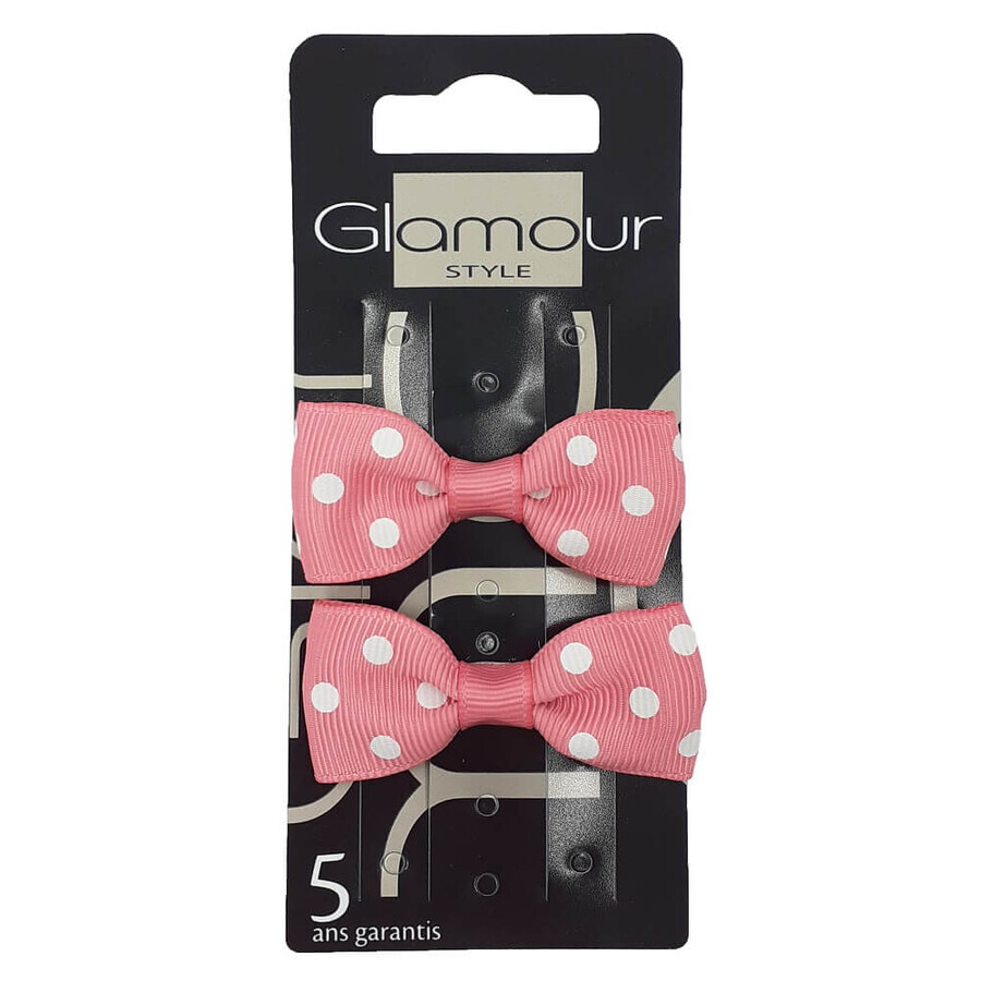 Buy Glamour Bow Wax Clips pink 2 pieces Glamour Bow Wax Clips pink 2 pieces