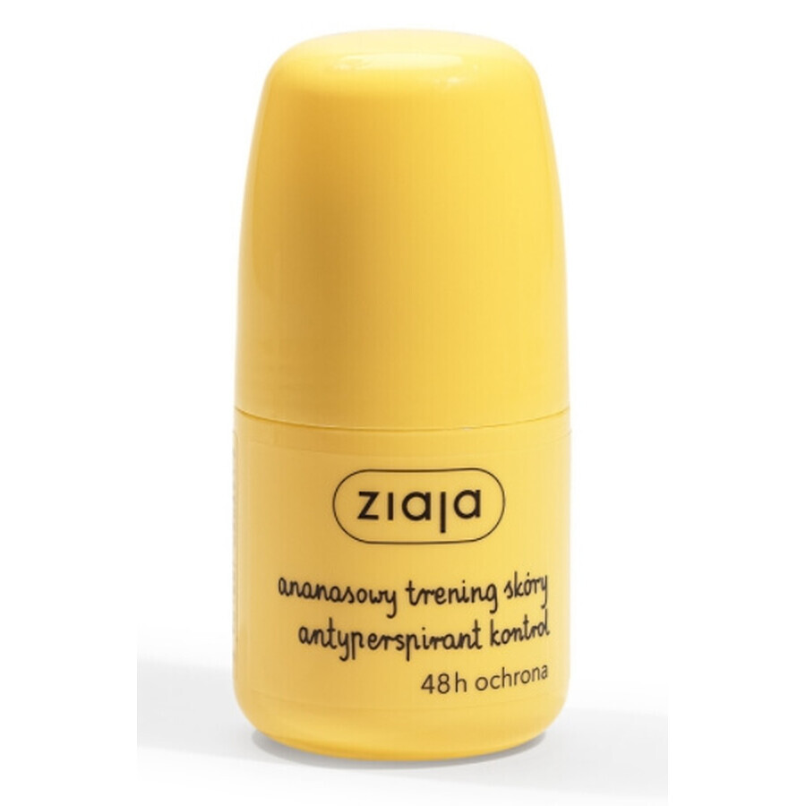 Ziaja, Pineapple Skin Workout, Antiperspirant roll-on, 60 ml - Long lasting!
