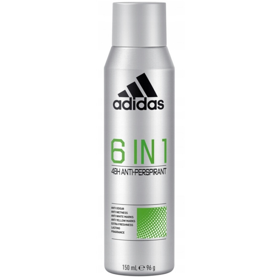 Adidas Men Antiperspirant 6in1, 150 ml
