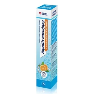 Family Health, Aqualit Mousseline sabor naranja, 24 comprimidos efervescentes
