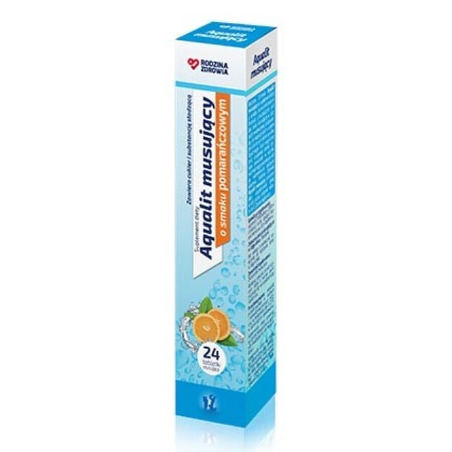 Family Health, Aqualit Mousseline Orangengeschmack, 24 Brausetabletten