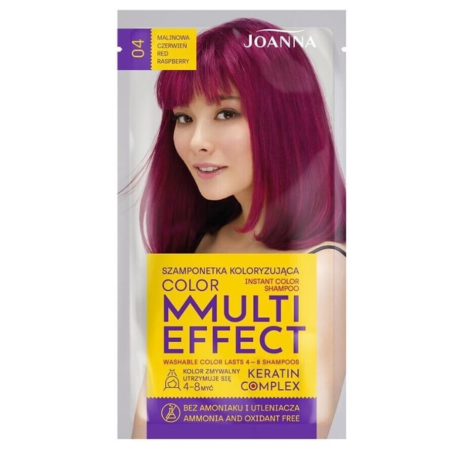Joanna Multi Effect Shampoo Color 04 Raspberry Red