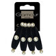 Glamour Wax Erasers black with pearls, 4 pieces