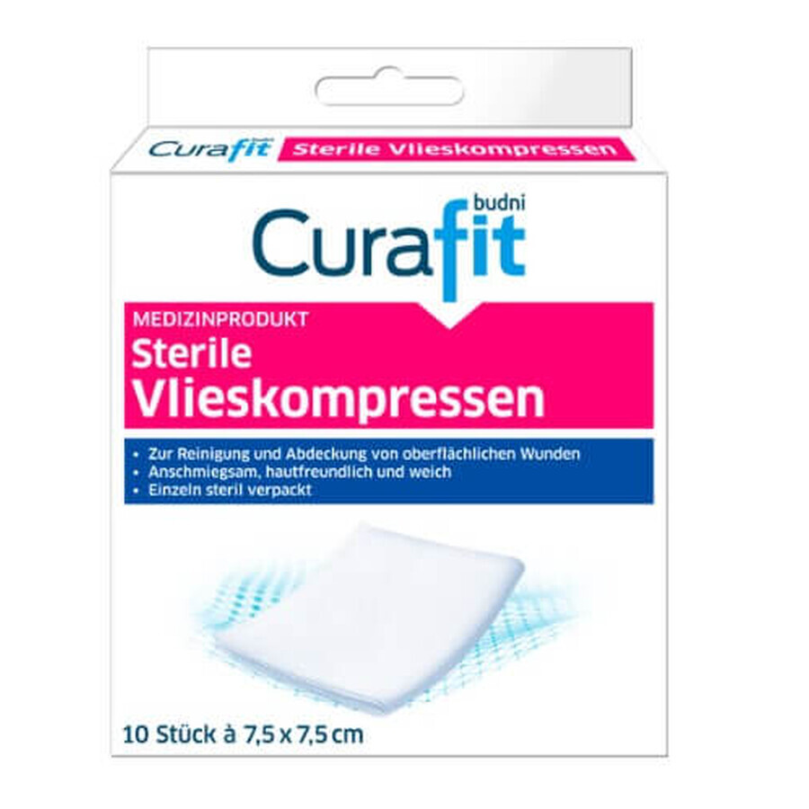 Curafit, Compresses stériles 7.5 x 7.5cm 10 pcs.