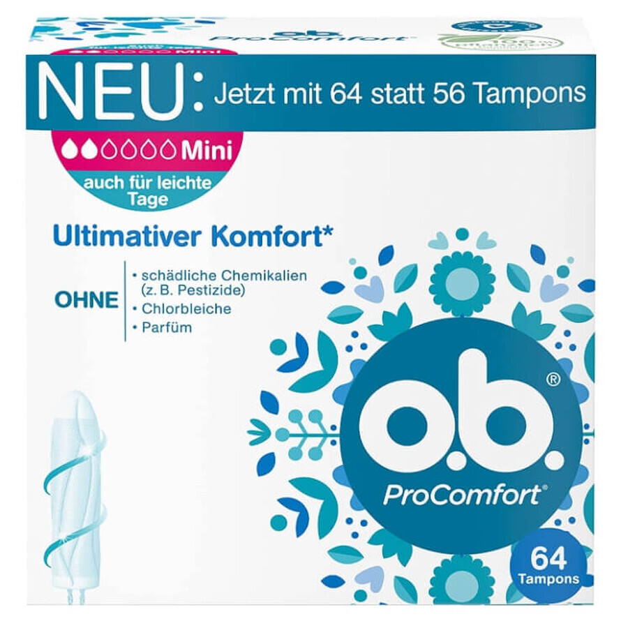 Comprar O.B. ProComfort Mini, Compresas higiénicas, 64 O.B. ProComfort Mini, Compresas higiénicas, 64