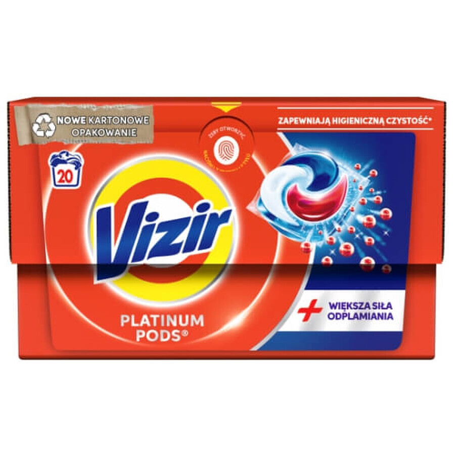 Vizir Platinum Pods Cialde di lavaggio, 20 pezzi
