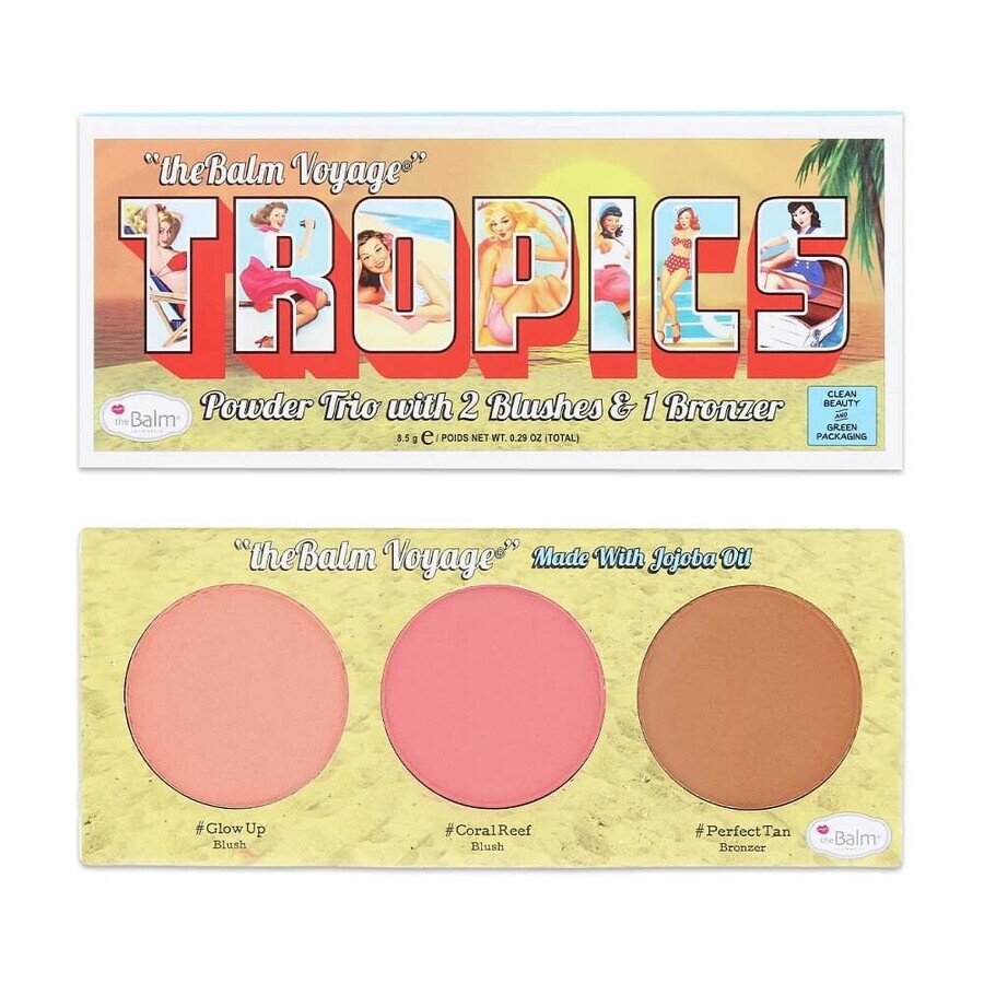 Winkel op The Balm Tropics Poeder Trio Make-up Palette, 8,5g The Balm Tropics Poeder Trio Make-up Palette, 8,5g