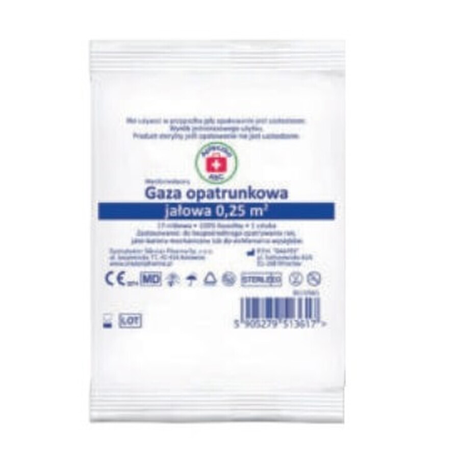 Buy Self-adhesive gauze dressing, 17 threads, ABC First Aid Kit 0.25 m2, 1 pc Self-adhesive gauze dressing, 17 threads, ABC First Aid Kit 0.25 m2, 1 pc