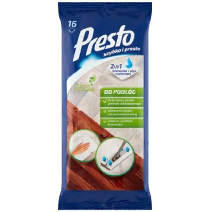 Presto, Presto vochtige vloerreinigers, 16 stuks
