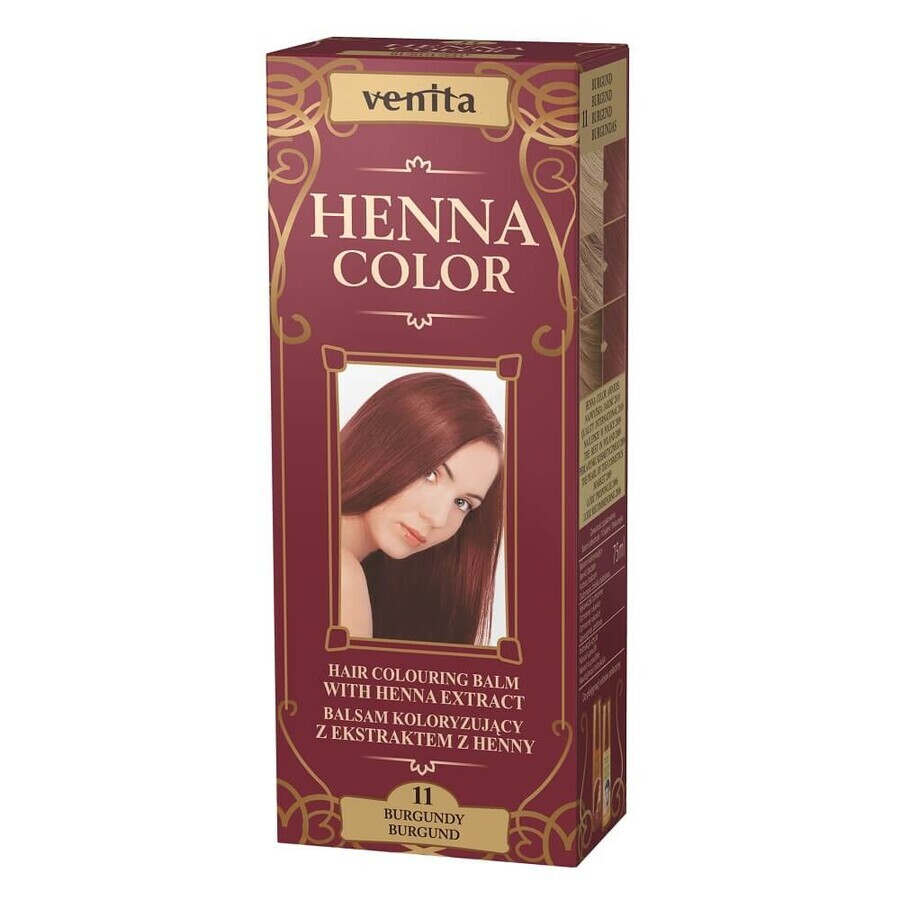 Venita Henna Color Loțiune colorantă pe bază de plante cu extract de henna 11 Burgundy, 75ml