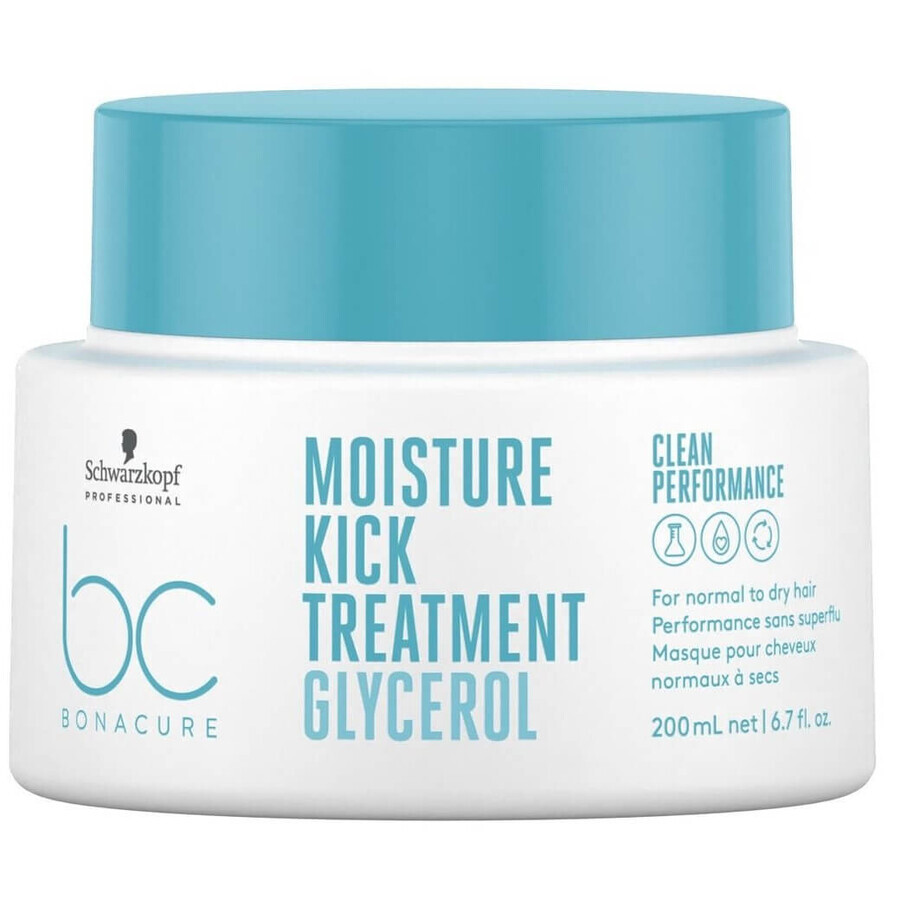 Schwarzkopf Professional BC Bonacure Moisture Kick Kick Mask pour cheveux normaux et secs, 200ml