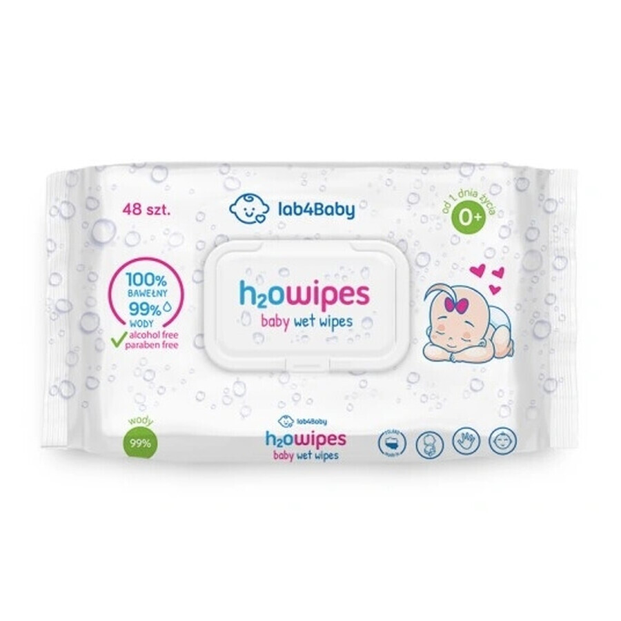 Lab4Baby Șervețele H2O, 48 buc