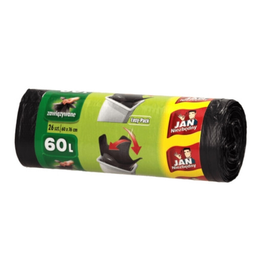 Cumpără Jan Niezbdny, Saci de gunoi, negru, 60l, 26 bucăți Jan Niezbdny, Saci de gunoi, negru, 60l, 26 bucăți