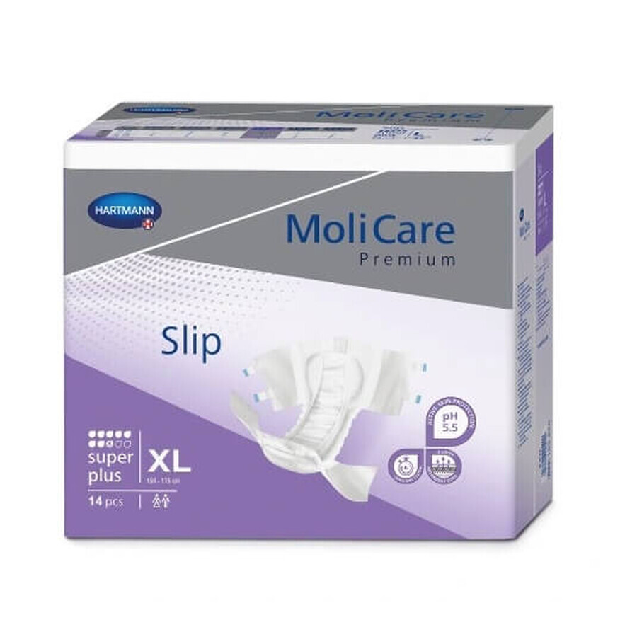 Molicare Premium Slip Diapers, Super Plus, XL, 14 pcs - Long Life!