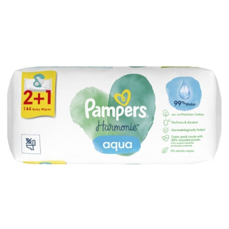Winkel op Pampers Harmonie Aqua Babydoekjes, 3 x 48 stuks Pampers Harmonie Aqua Babydoekjes, 3 x 48 stuks