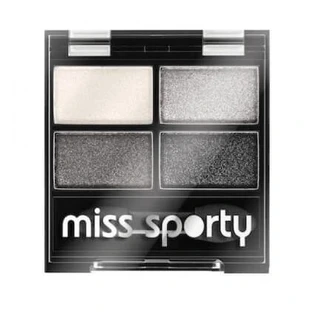 Miss Sporty Studio Colour Quattro Eye Shadow Ombres à paupières quadruples 404 Real Smoky/Smoky Black, 5g